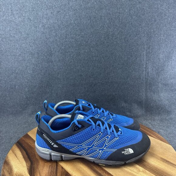 North Face Ultra Kilowatt Trail Running Shoes Men’s Blue Size 10 Vibram - Picture 1 of 13
